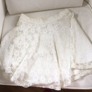 Abercrombie KIDS — high waisted white lace skirt